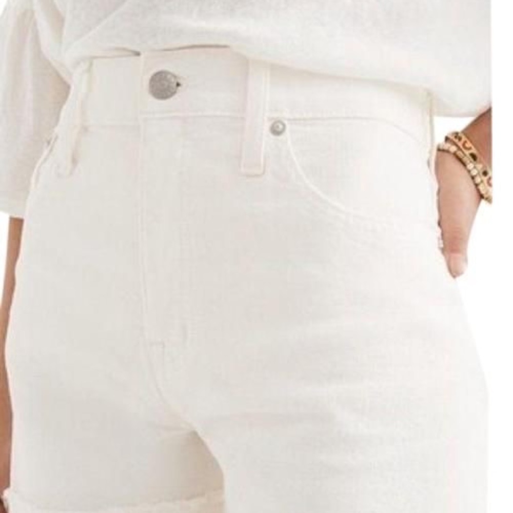 Madewell  White High Rise Denim Short
